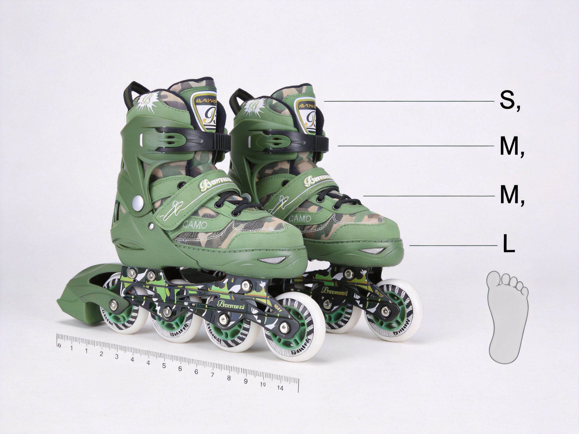 Adjustable Camouflage Inline Skates for Growing Children: Comfort, Control, and OEM Value