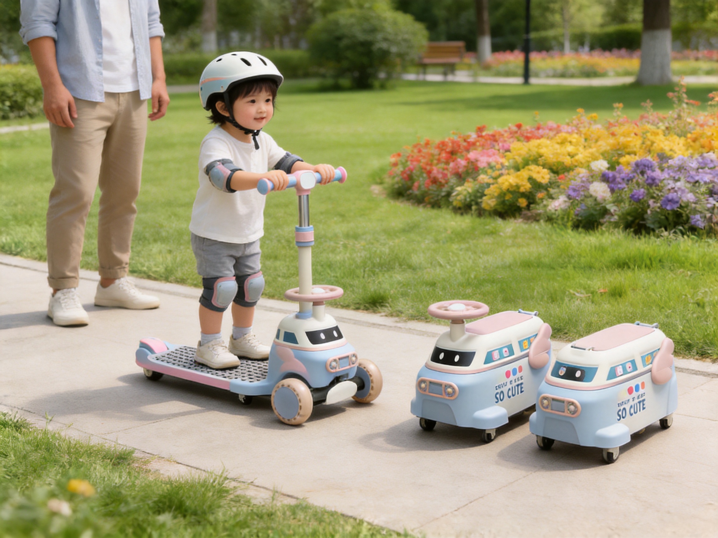FL-1200 Cartoon Children’s Scooter: Modular Play, Stable Riding, and Scalable OEM Manufacturing